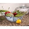 Ocean Swirl 4 Quart Serving Bowl - Large Salad Mixing Bowl with Wave Design - Perfect for Entertaining, Family Dinners & Food Prep