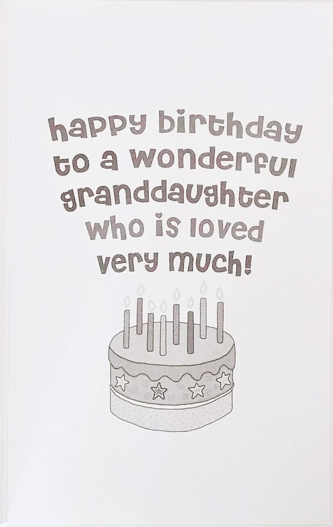 Happy Birthday Greeting Card for Granddaughter - Colorful Cake Design - Perfect for Birthday Wishes & Special Occasions