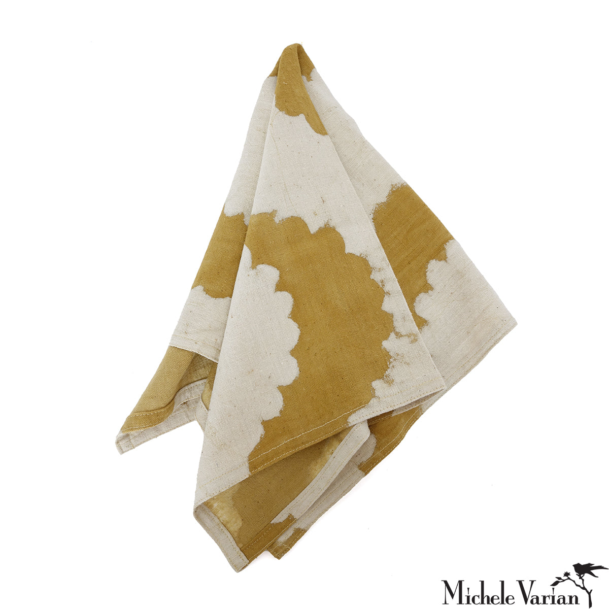 Handmade Block Printed Cotton Napkins with Golden Rays Design - Perfect for Dinner Parties, Weddings & Home Decor