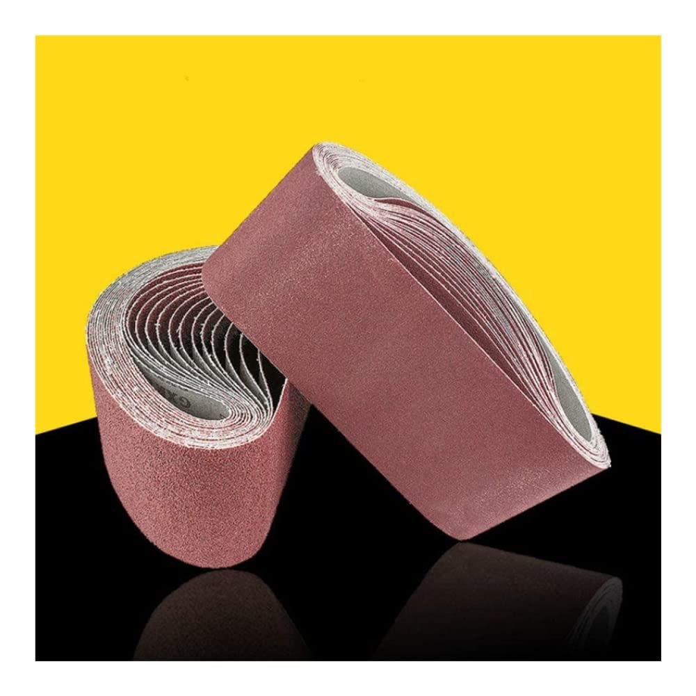 10Pcs 76 x 457mm Abrasive Sanding Belts 40-1000 Grits - Premium Abrasive Bands for Belt Sander & Power Tools - Ideal for Woodworking, Metal Polishing & DIY Projects (180 Grit)