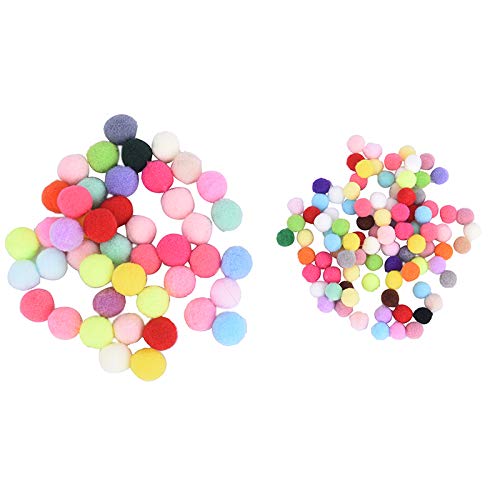 100Pcs DIY Soft Pompom Balls - 10/20mm Colorful Felt Balls for Kids Crafts, Sewing Projects, Wedding Decorations & Party Supplies - Perfect for DIY Home Decor, Scrapbooking & Classroom Activities