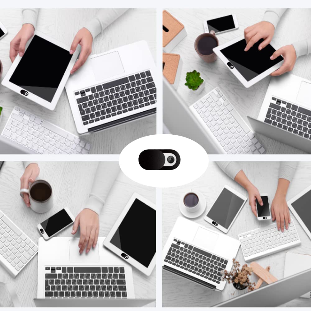 Ultra Thin Webcam Cover Slide - Privacy Protector for MacBook Pro, iMac, PC, Laptop, Tablet, iPad, Surface Pro & Echo Show | Prevent Hacking & Secure Your Camera (Perfect for Work, School & Online Meetings)