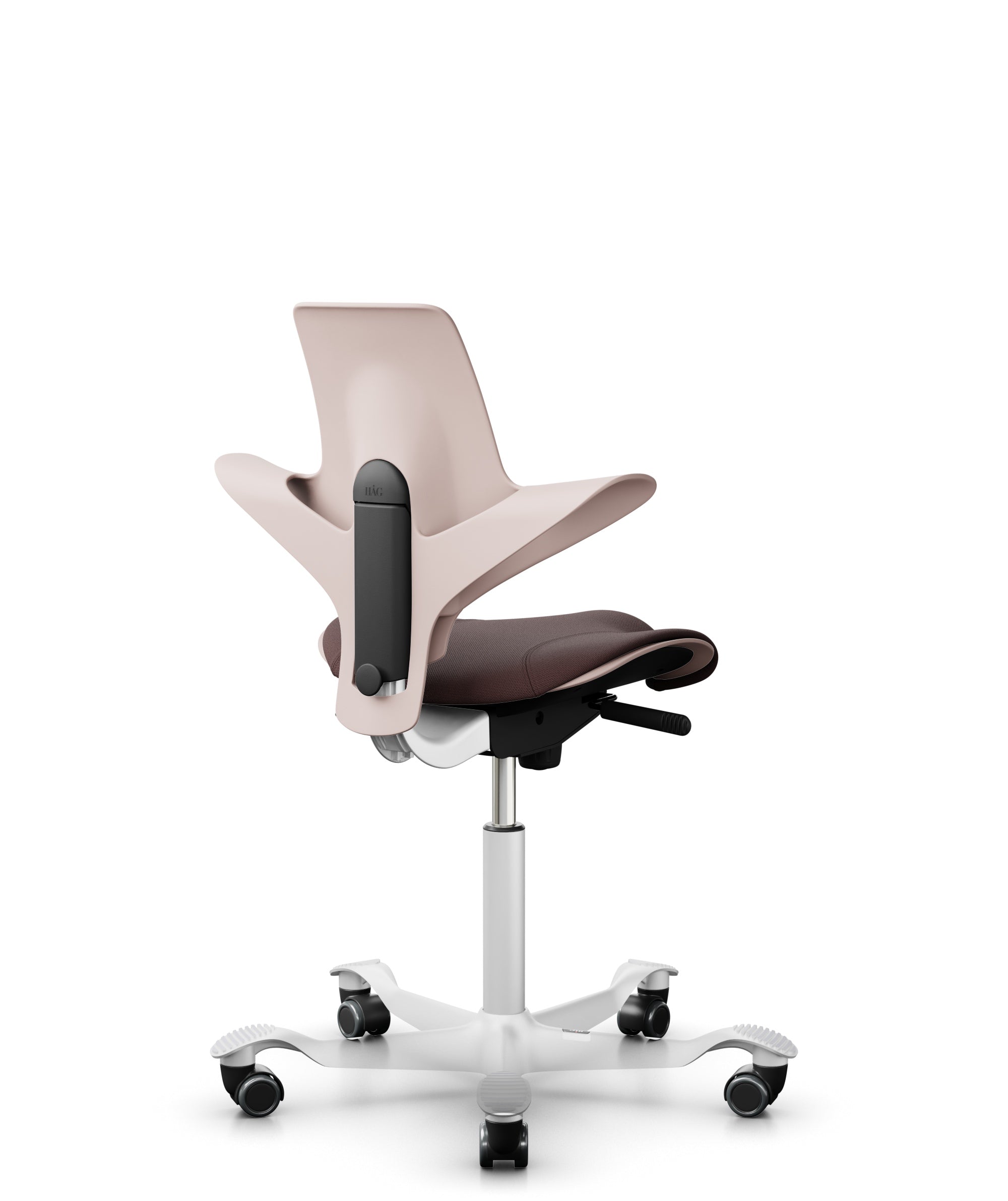 HÅG Capisco Puls 8020 Ergonomic Office Chair - Pink, White & Chestnut Colors for Home & Workspace Comfort