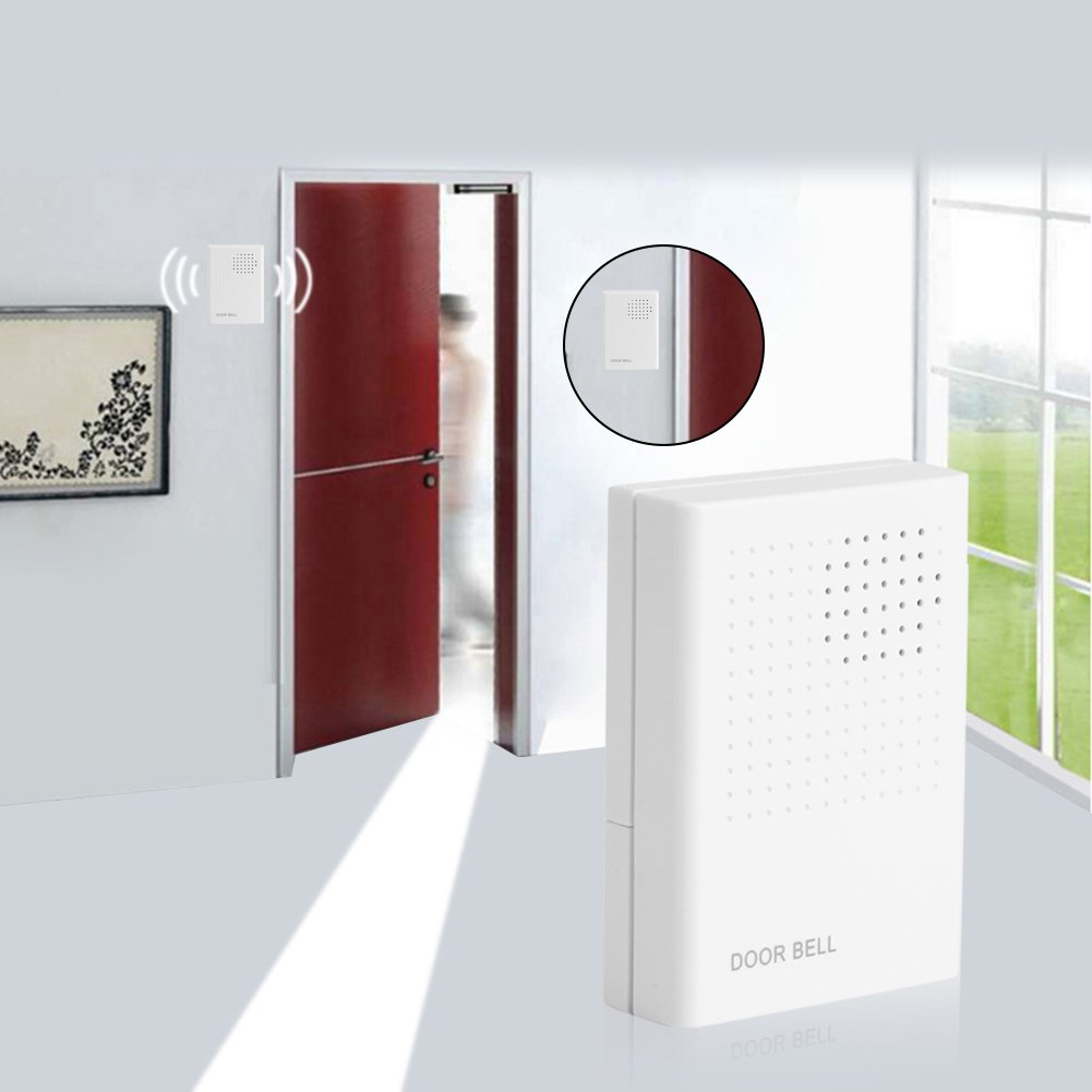 90dB Battery Powered Wireless Doorbell - Loud Wired Door Chime for Home & Office Security, Smart Access Control System - Perfect for Front Gate, Apartment, Business Entrance & Visitor Notification