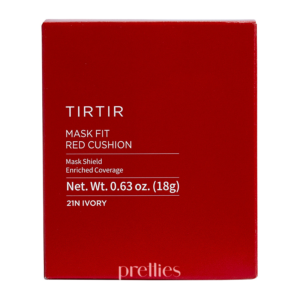 TIRTIR Mask Fit Red Cushion SPF40 PA++ Foundation - 18g (21N Ivory) - Lightweight Hydrating Makeup for Daily Sun Protection & Flawless Coverage - Perfect for Work, Date Night & Special Occasions