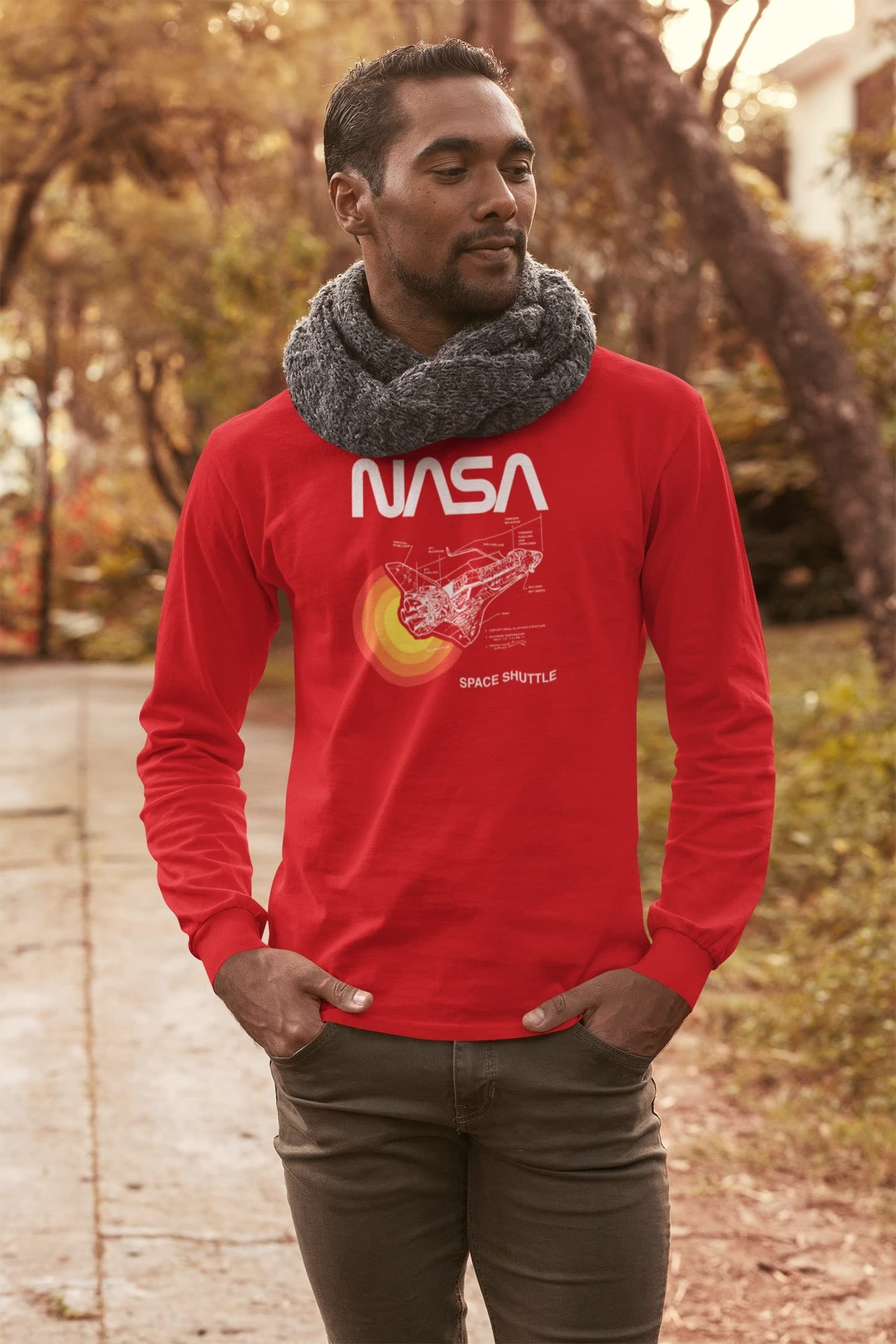 Vintage NASA Apollo Mission Patches Long Sleeve Graphic T-Shirt - Space Enthusiast Gift, Astronaut Fan Apparel for Casual Wear & Cosplay