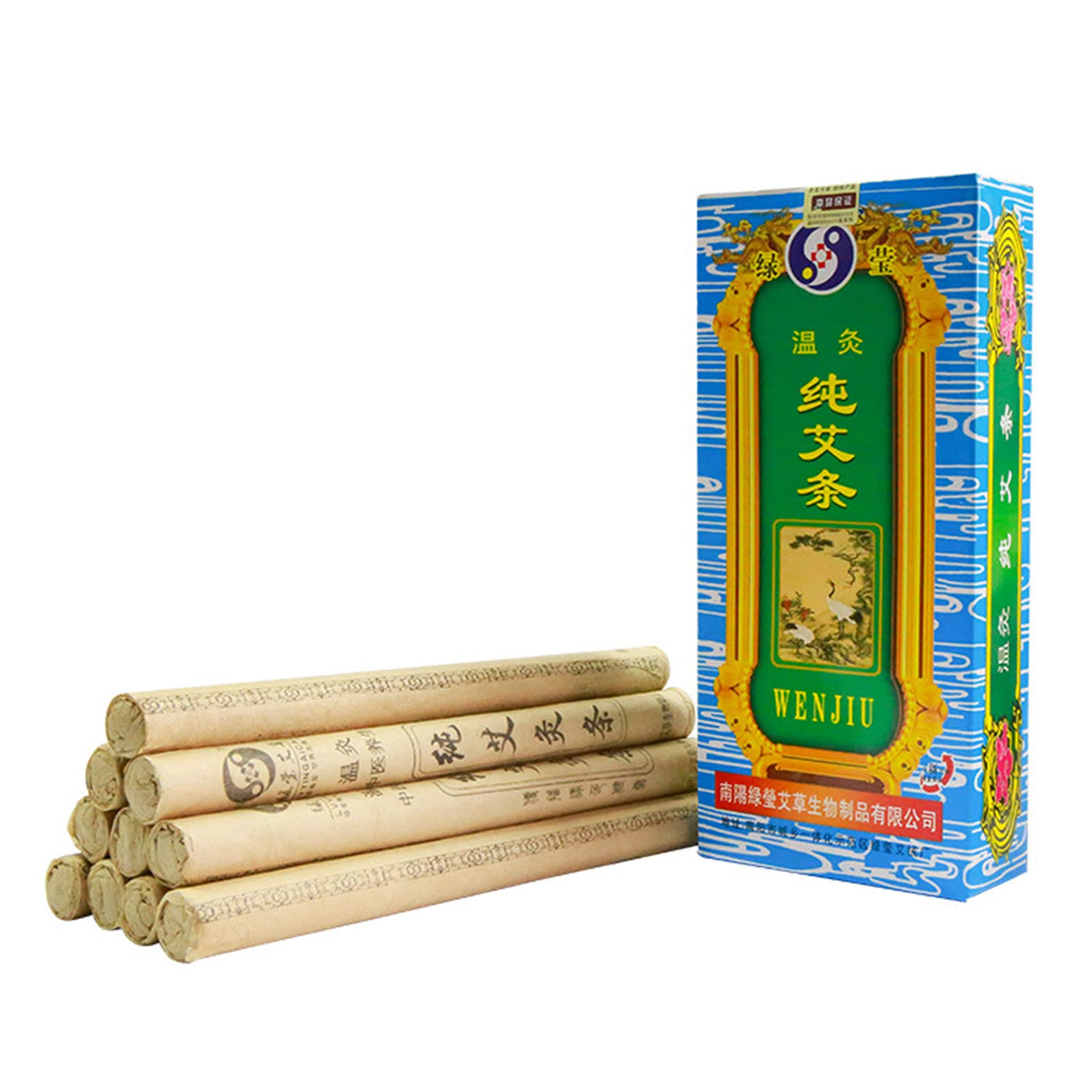 Pure Moxa Sticks for Moxibustion Therapy - 100% Natural Chinese Mugwort Herbal Rolls (3-Year Aged, 10:1 Concentration) - 10 Rolls per Box - Perfect for Pain Relief, Relaxation & Traditional Chinese Medicine Treatments