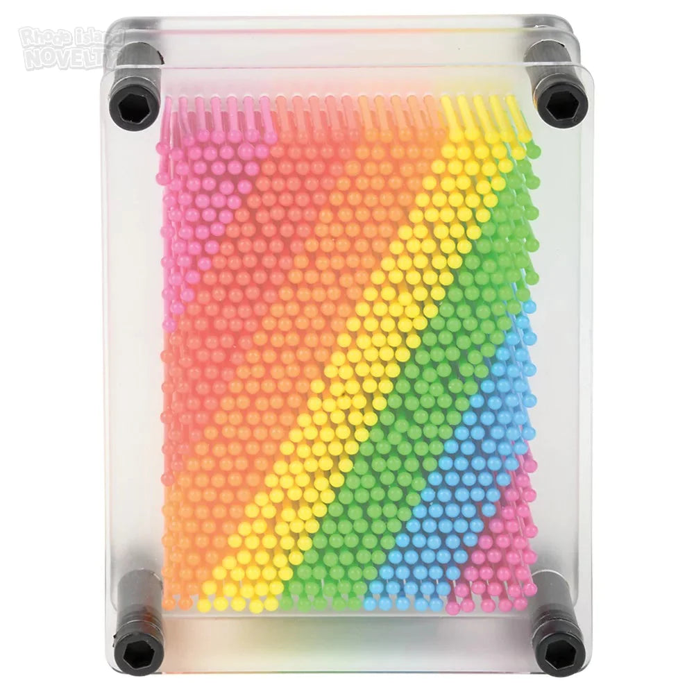 5 Pack Rainbow Pin Art Game - Fun Sensory Toy for Kids & Adults - Stress Relief, Creativity & Learning Activity for Home, Office & Classroom