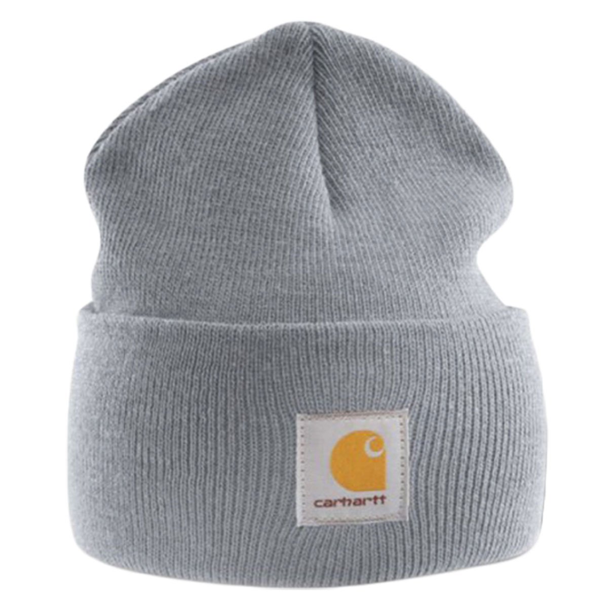 Carhartt Men's Grey Beanie - One Size, Warm Winter Skull Cap for Outdoor Activities, Hiking, and Cold Weather Protection