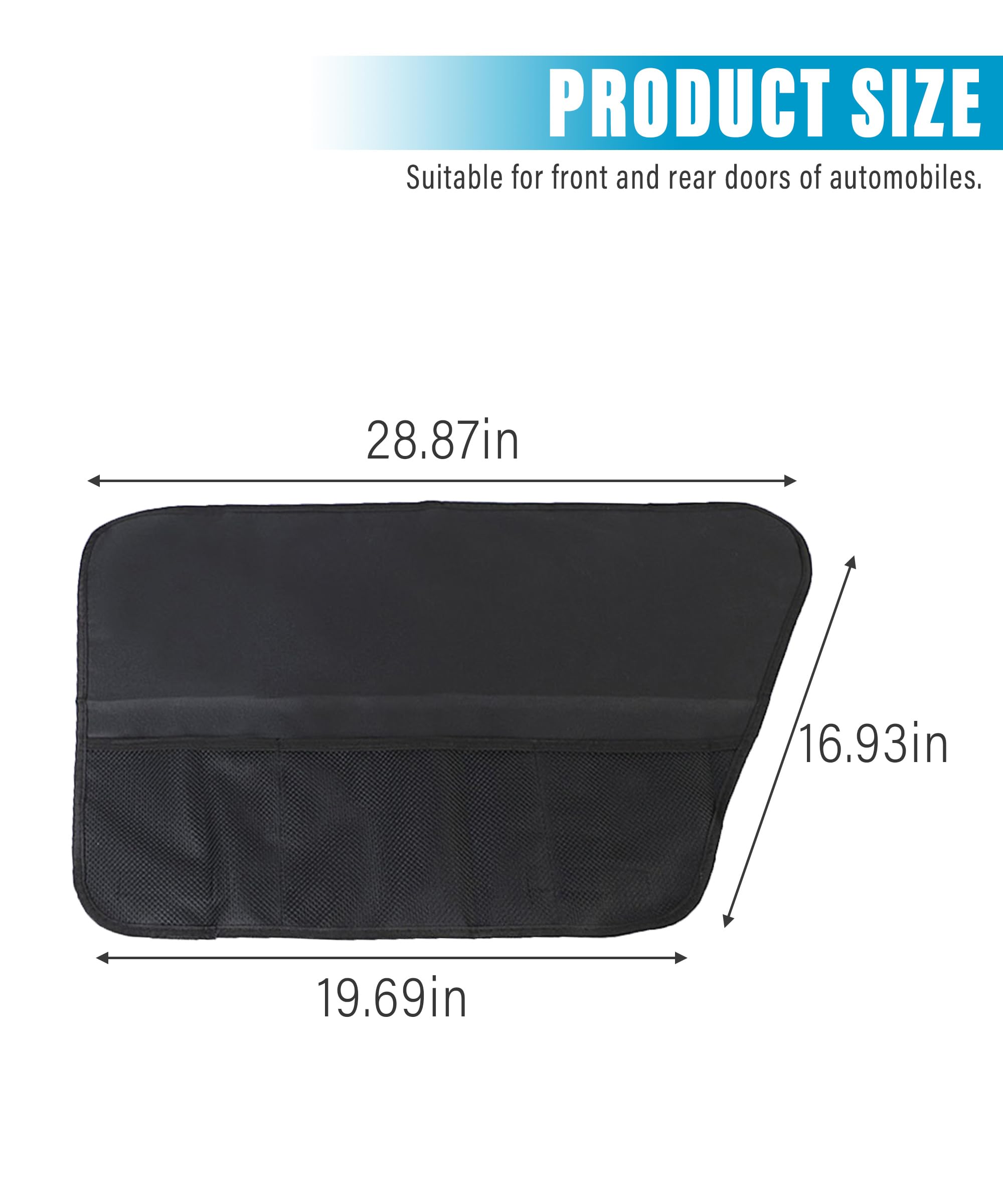 YAKEFY 2-Pack Car Door Protector - Scratch Resistant Dog Car Door Cover & Vehicle Door Guard for Pets - Durable Car Accessories for Back Seat Protection (Perfect for SUVs, Sedans & Road Trips with Dogs)