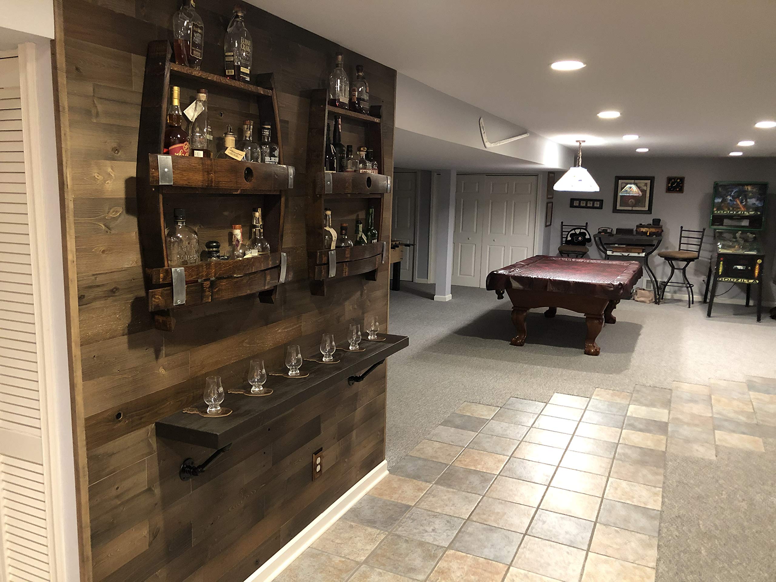 Joel's Antiques - 72 Inch Solid Wood Floating Shelves for Wall - Natural Wood Heavy Duty Rustic Fireplace Mantel & Bookshelf - Perfect for Living Room, Bedroom, Office Decor - Mocha Brown 72x10x2 Inches - Wall Mounted Shelf for Displaying Books, Photos, Plants and Home Decor