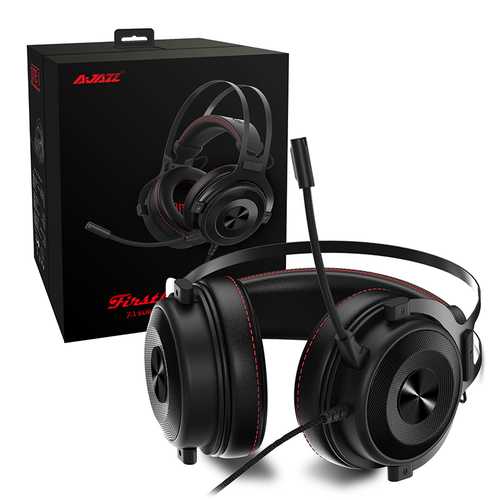 Ajazz TheOne 7.1 Channel Surround Sound Gaming Headset with USB/3.5mm Jack & Independent Sound Card - Perfect for PC, PS4, Xbox Gaming & Online Meetings