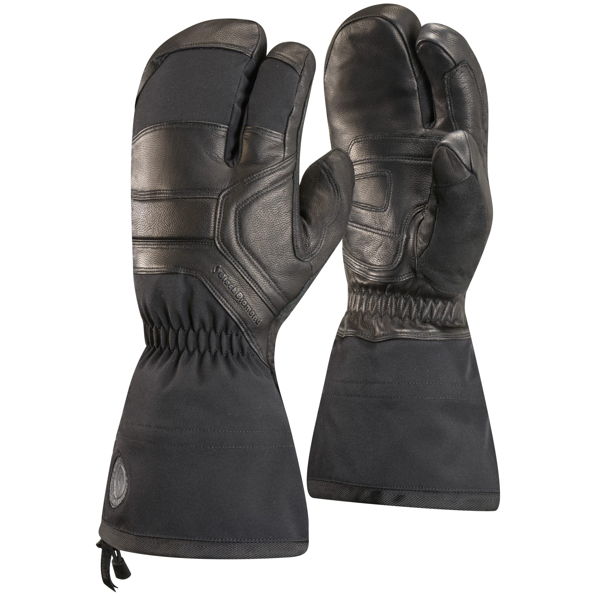 Black Diamond Men's Guide Finger Gloves - Durable Outdoor Climbing Gloves for Hiking, Mountaineering & Cold Weather (Black, Large) - Perfect for Rock Climbing, Ice Climbing & Winter Sports