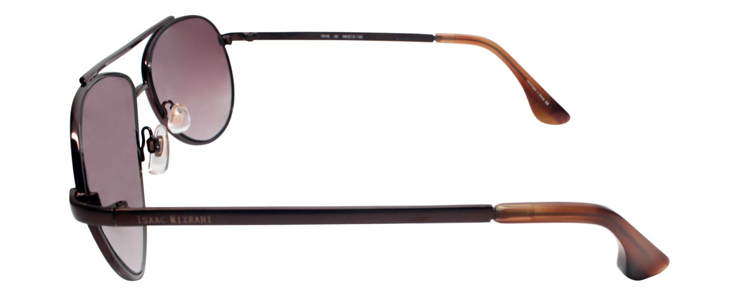Isaac Mizrahi Men's Aviator Sunglasses - 16-20 Size, UV Protection, Polarized Lenses for Driving, Travel & Outdoor Activities