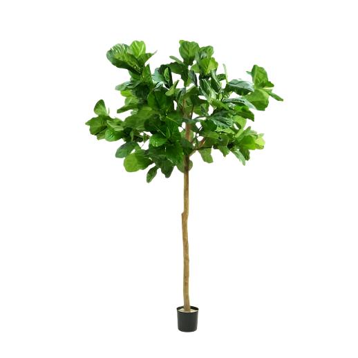 11' Giant Fiddle Leaf Fig Tree Artificial Plant - Realistic Fake Ficus Lyrata for Home & Office Decor - Perfect for Living Room, Bedroom, or Indoor Garden Decoration