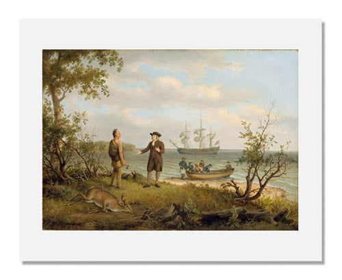 Thomas Birch Painting - The Landing of William Penn - Historic American Art Print - Wall Decor for Home, Office & Classroom
