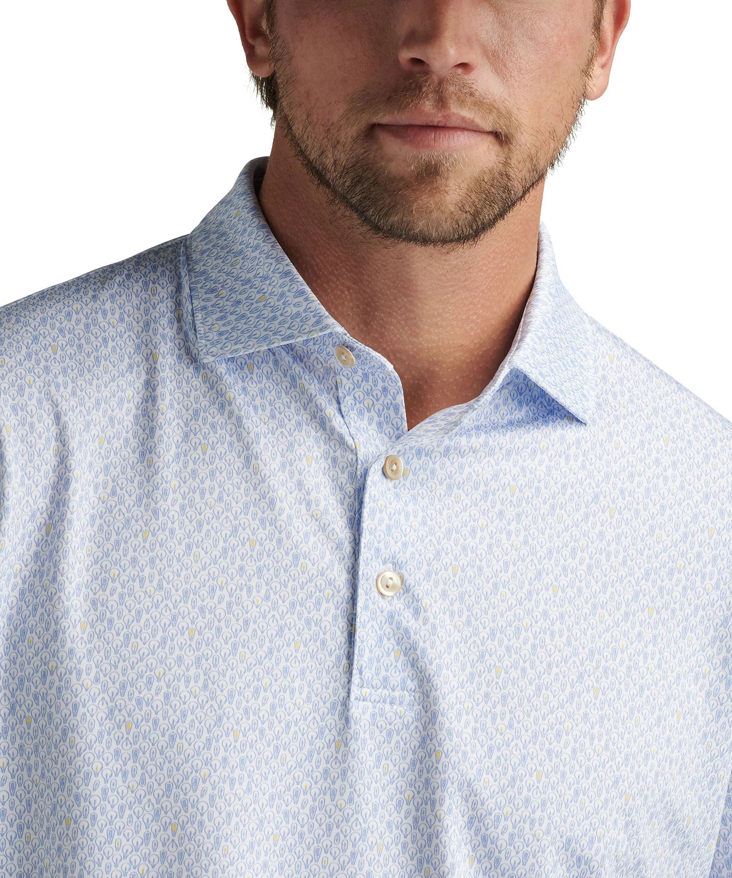 PETER MILLAR PRT BRITE IDEA Short Sleeve Polo Shirt for Men - Lightweight Performance Golf & Casual Wear