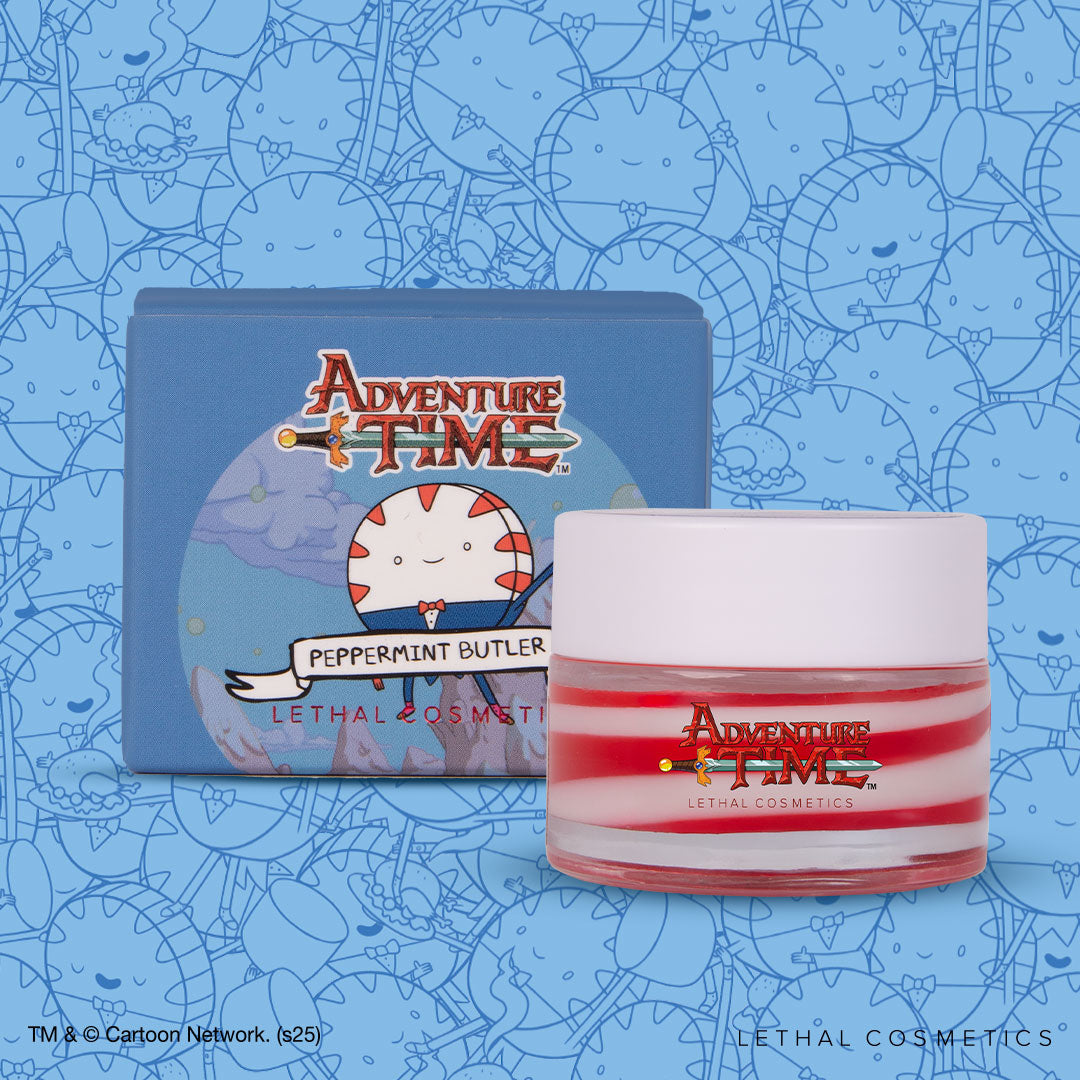 Adventure Time Peppermint Butler Lip Sleeping Mask - Overnight Hydration & Repair for Dry Lips - Perfect for Travel, Cosplay, and Cartoon Fans