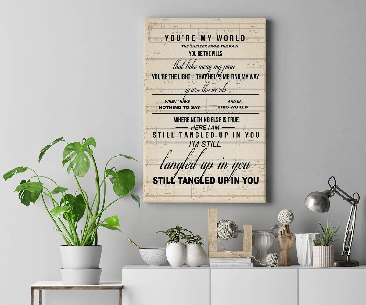 Tangled Up in You Framed Canvas Print - 12x18