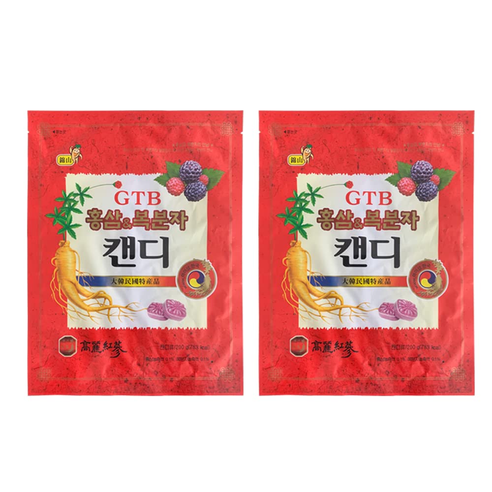 Premium Korean Red Ginseng & Raspberry Sweetie Candy - Authentic Korean Flavor, Natural Energy Boost, Healthy Snack for Workouts, Study & Daily Wellness