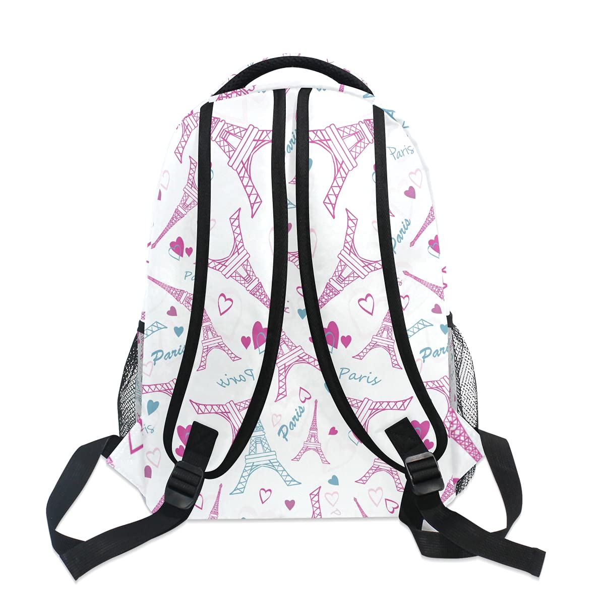 ALAZA Pink Eiffel Tower Backpack for Girls & Boys - School Book Bag, Laptop Daypack for Elementary & Teens - Lightweight Travel Backpack for Kids, Perfect for School, Travel & Daily Use