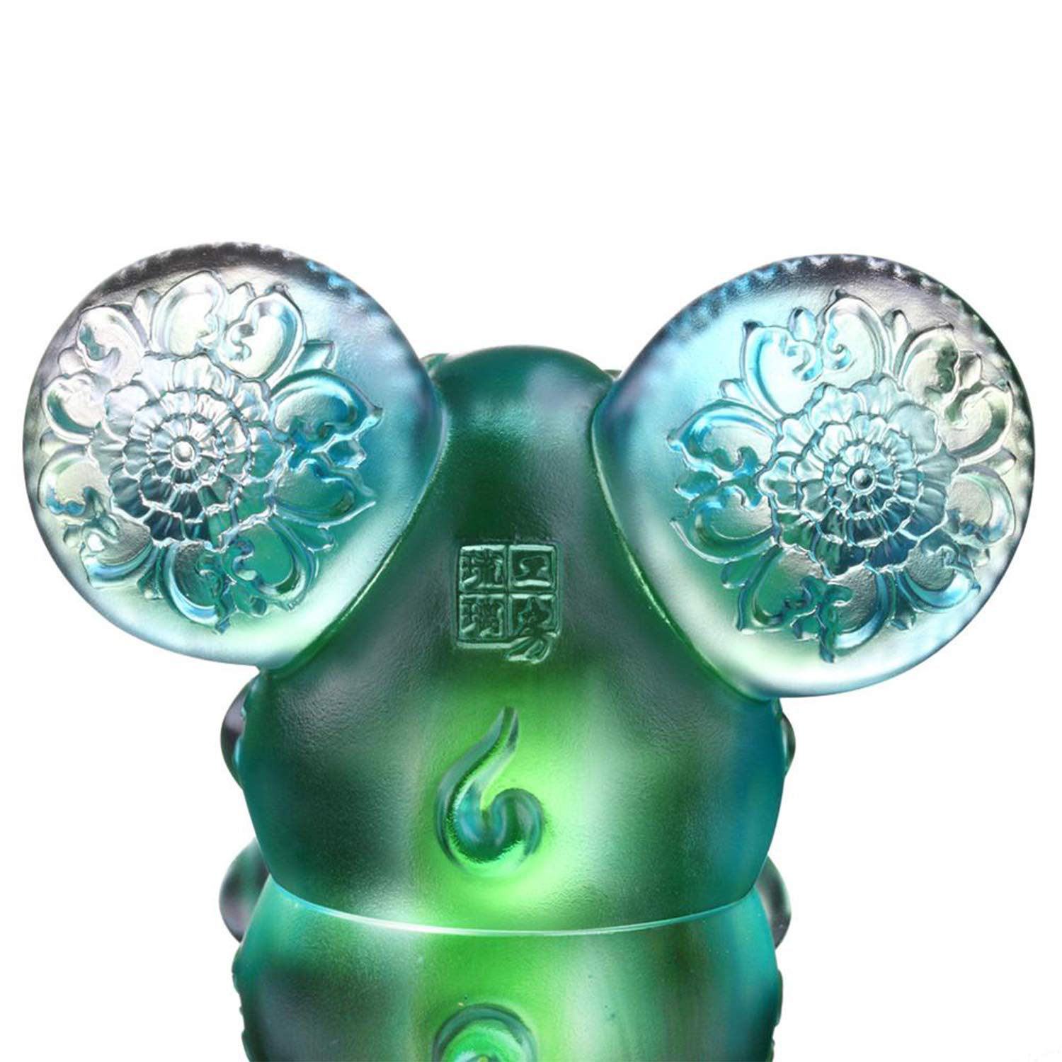 Crystal Zodiac Rat Figurine - Adorable Miniature Chinese Zodiac Art for Year of The Rat (Sky Blue/Spring Green Clear) - Perfect for Home Decor, Feng Shui Gifts & Collectibles