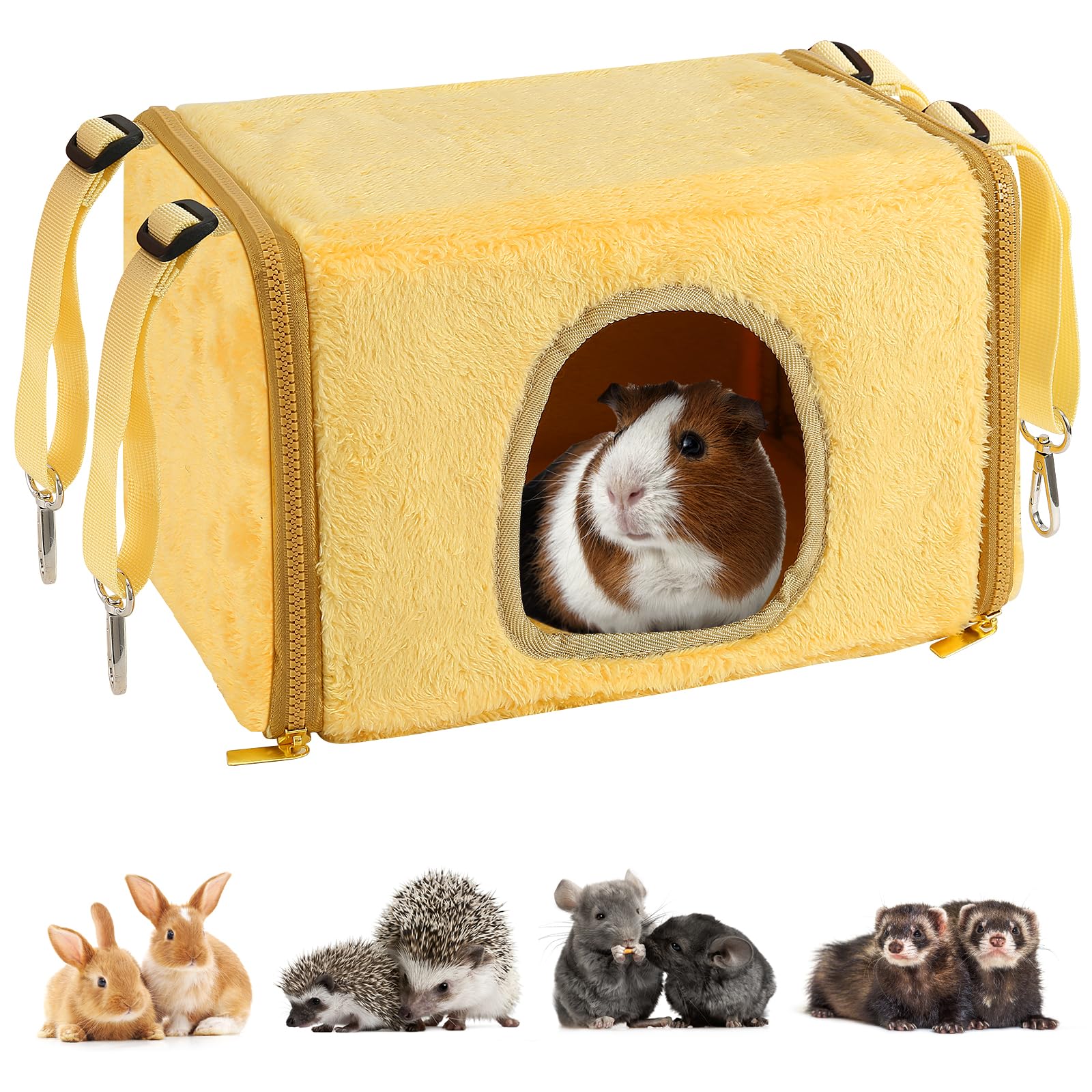 Rat Hammock Bed for Small Pets - Ferret Hanging Bed & Cage Accessories - Cozy Guinea Pig Hideout & Chinchilla Hammock for Cage - Perfect for Small Animal Sleeping, Playing & Relaxing in Cages