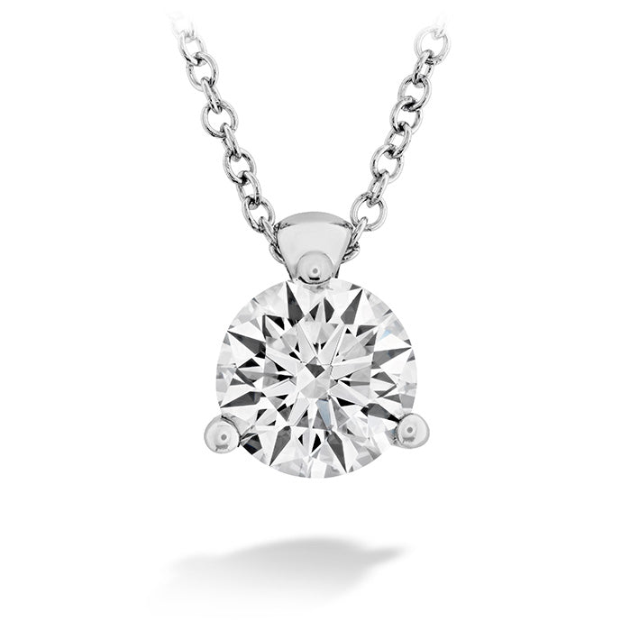 Hearts On Fire Classic 3 Prong Diamond Pendant Necklace - 14K White Gold Solitaire Pendant for Women - Perfect for Anniversary, Valentine's Day & Special Occasions