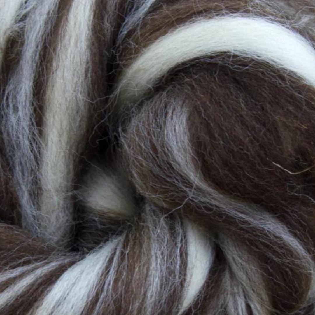 Natural Yin Yang Corriedale Wool Roving - 8oz Cleaned & Combed Core Wool for Spinning, Felting & DIY Crafts | Perfect for Handmade Yarn, Needle Felting & Fiber Art Projects