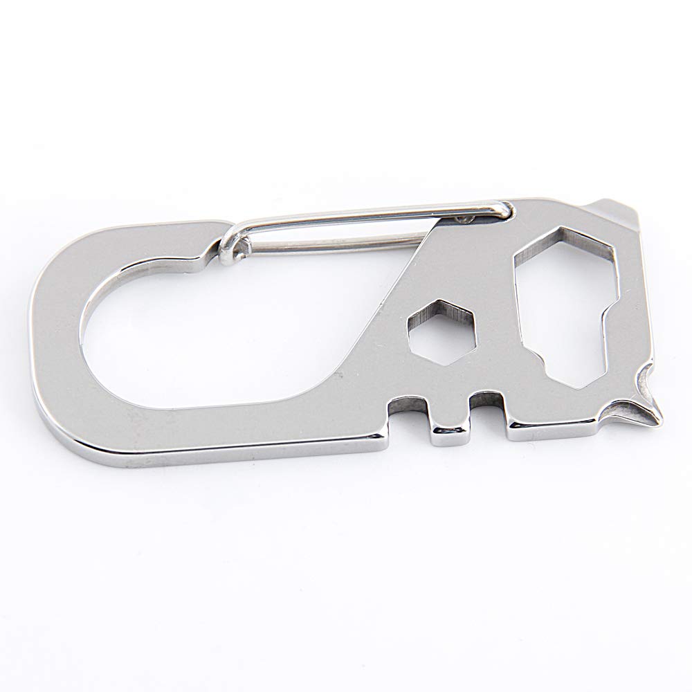 Sanrenmu Keychain Multi-Tool with Screwdriver & Wrench - Compact EDC Tool with Key Ring for Outdoor, Camping, Hiking & Everyday Carry