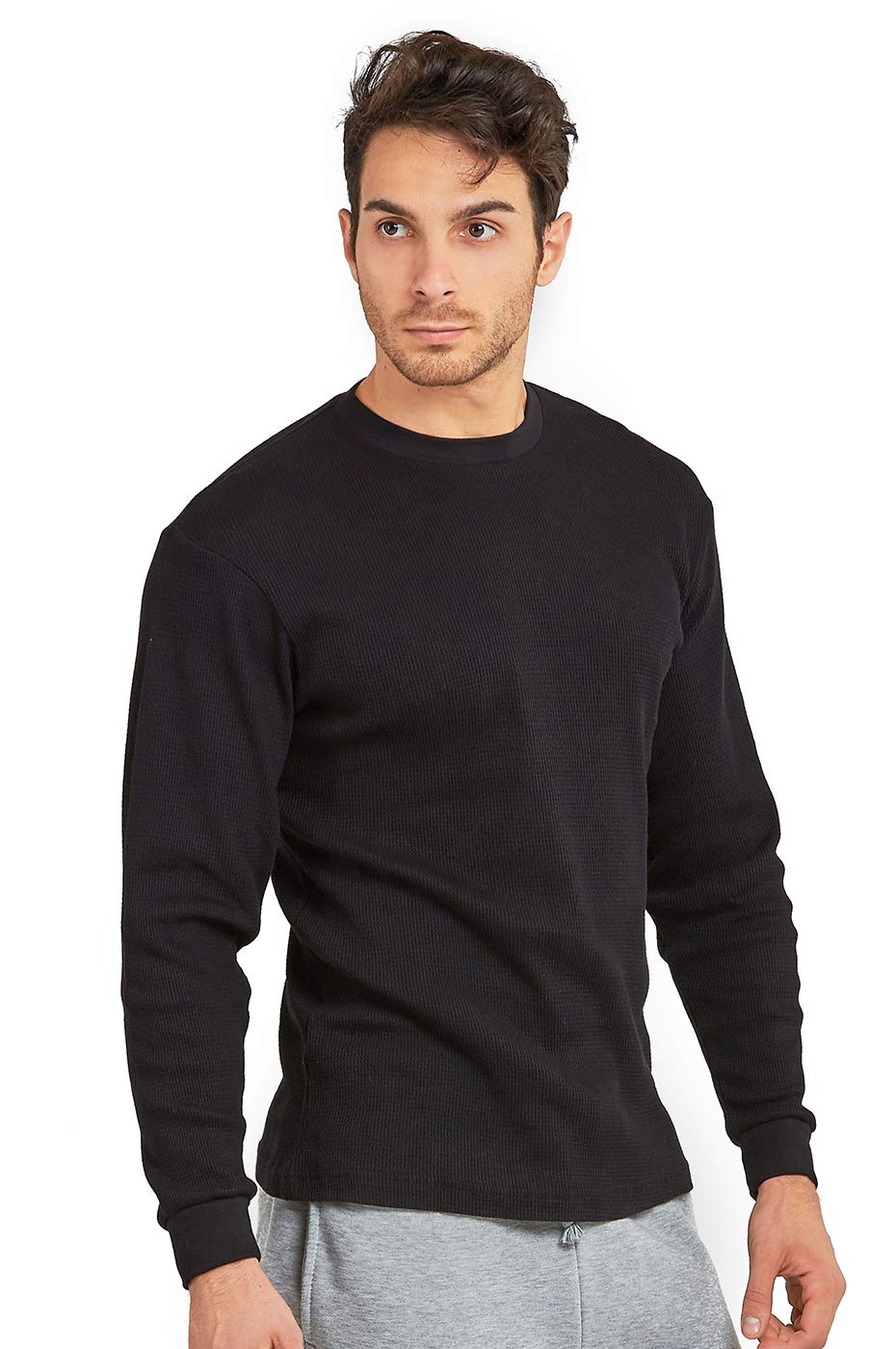 Men's Classic Waffle-Knit Thermal Shirt - Warm Long Sleeve Base Layer for Winter, Hiking & Outdoor Activities