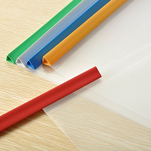 10mm Sliding Bar Plastic File Folders - 18C, 40 Sheet Capacity, Transparent A4 Report Covers for Resume, Presentation & Document Organization (10-Pack) - Perfect for Office, School & Home Filing Systems