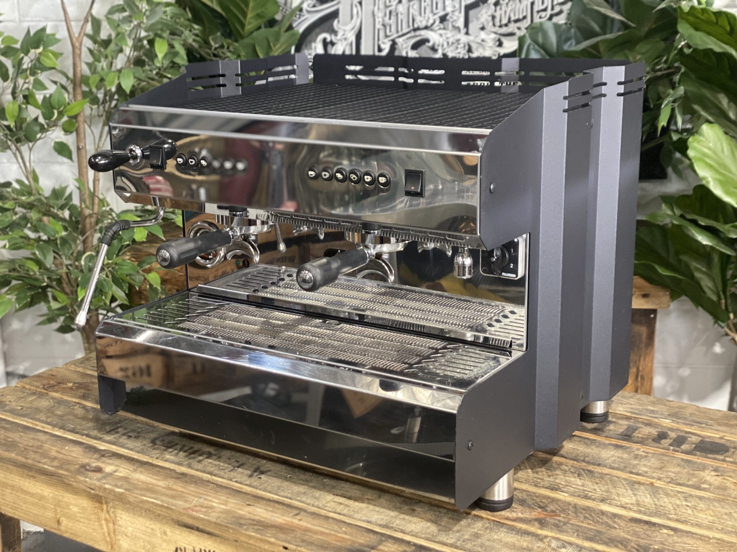 ACM Teknica 2 Group Black Commercial Espresso Machine for Coffee Shops, Restaurants & Offices - Professional Grade Coffee Maker with High Performance