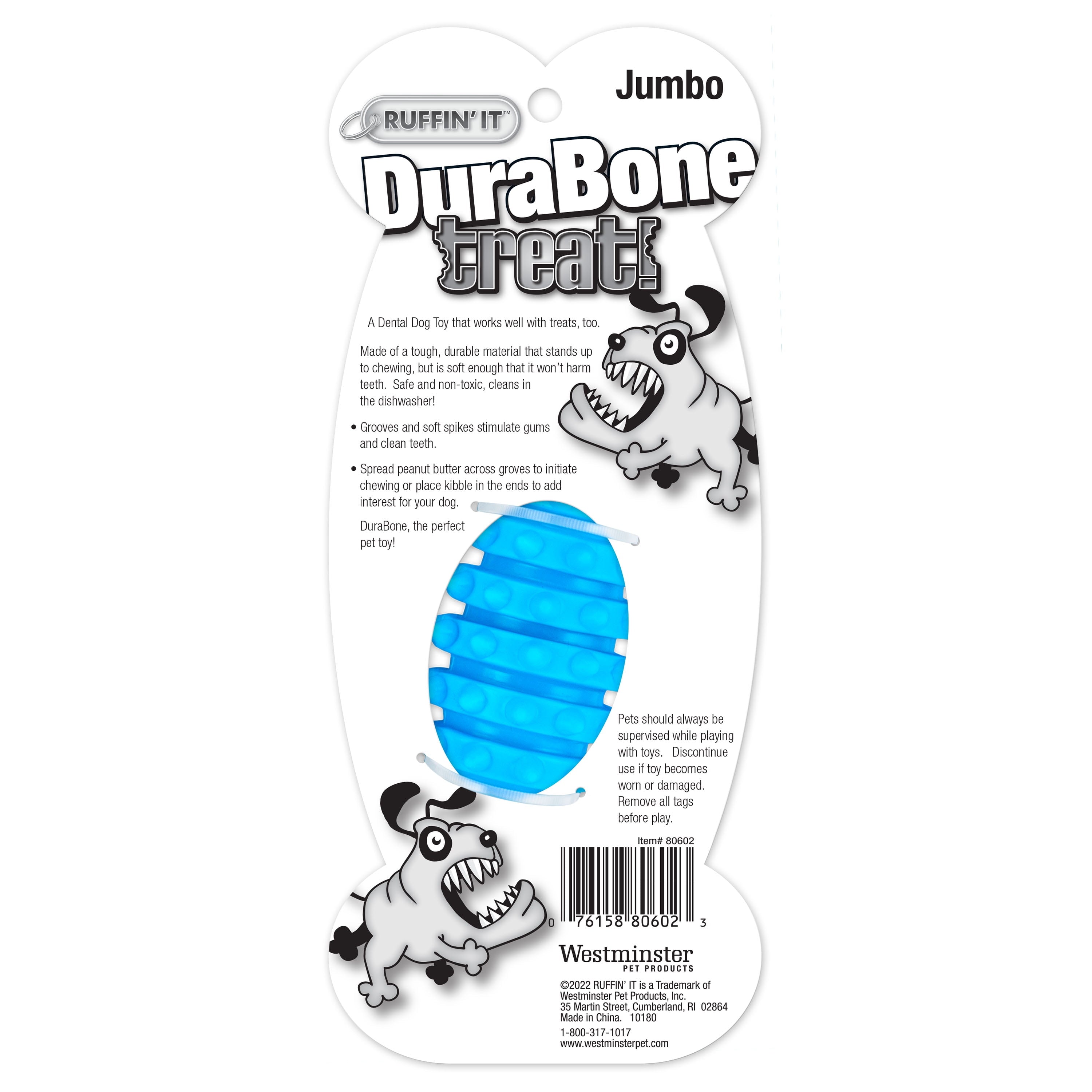 Durable Dog Bone Shaped Dental Chew Toy for Teeth Cleaning & Fresh Breath - Best for Aggressive Chewers & Puppy Teething Relief