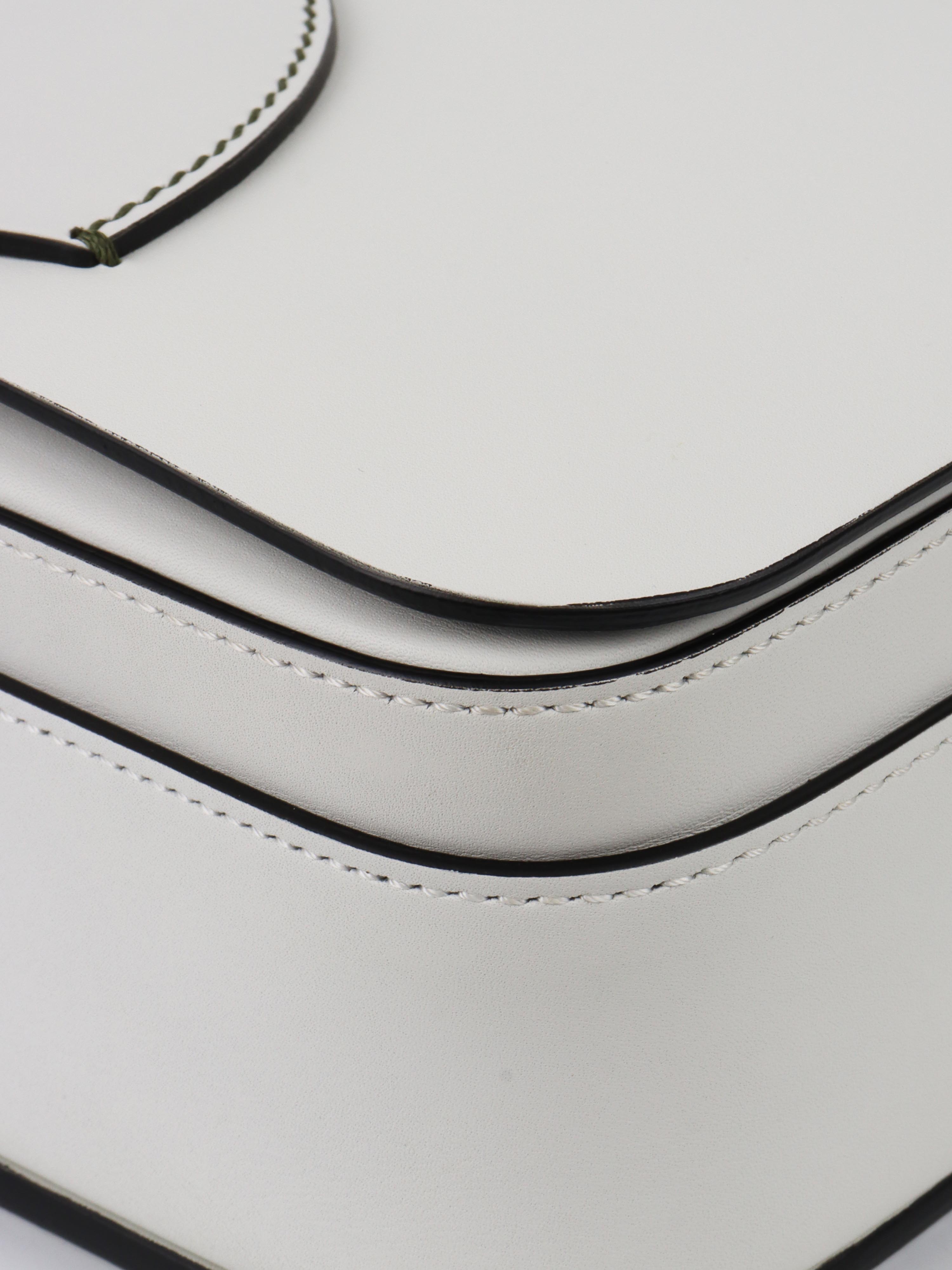 Burberry White Leather Satchel Handbag for Women - Stylish Crossbody Purse for Work, Travel & Everyday Use