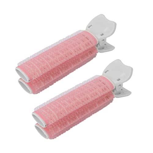 Volumizing Hair Rollers Set - 2pcs Pink Root Lift Clips for Bangs & Styling, Portable Hair Curler for Volume & Lift, Perfect for Home, Travel & Salon Use
