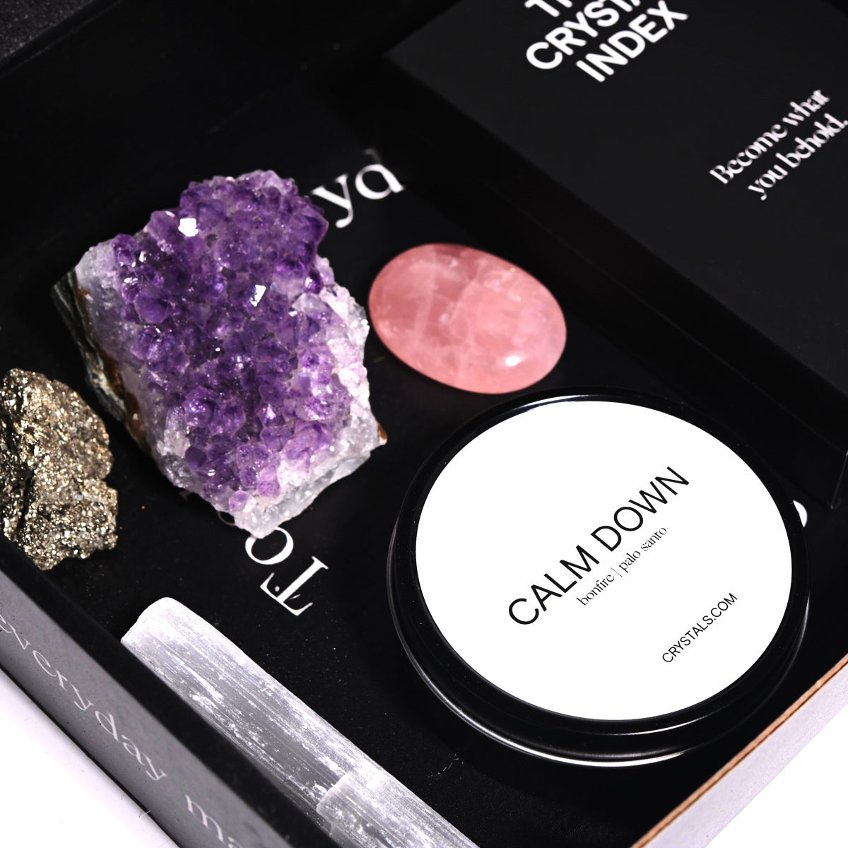 CRYSTALS.COM Premium Healing Crystal Kit - Chakra Balancing Stones Set with Amethyst, Rose Quartz & Clear Quartz | Perfect for Meditation, Energy Healing & Home Decor
