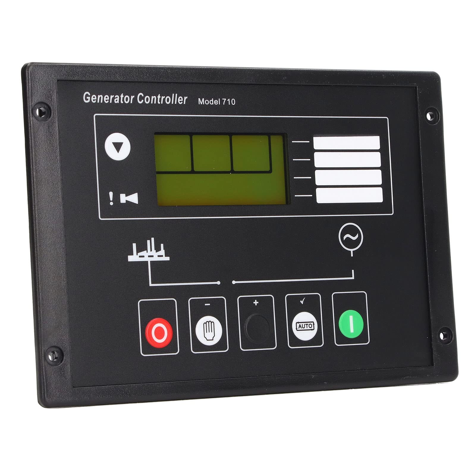 Generator Control Panel with Clear LCD Display - Durable Automatic Controller for Equipment Monitoring | Perfect for Industrial, Home & Emergency Power Backup