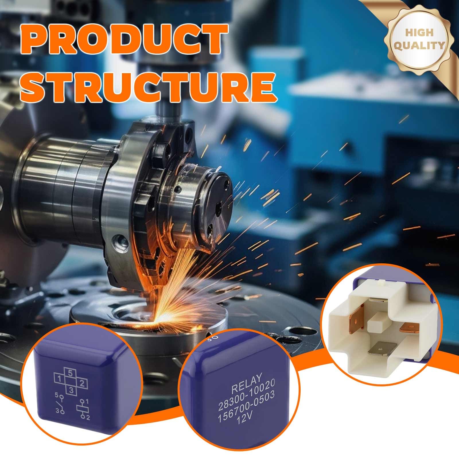 2Pcs 12V 4 Pin Relay Starter Relay 28300-10020 Compatible with Toyota Camry Corolla Highlander 4Runner Echo Scion xA xB RAV4 & Lexus GS300 ES330 LS400 RX300 (156700-0503) - Perfect for Automotive Electrical System Repairs and Upgrades