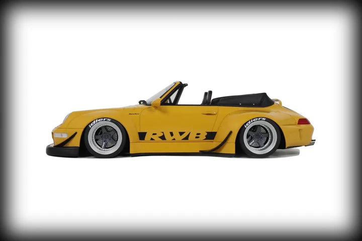 GT Spirit 1:18 Scale Porsche RWB Nohra 2023 Diecast Model Car - Yellow Limited Edition Collectible for Display & Racing Enthusiasts
