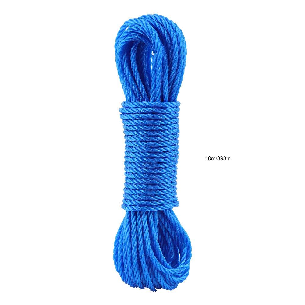 01 Heavy Duty Nylon Rope - 10M Durable Gardening Rope, Dog Leash & Climbing Traction Strapping for Camping, Outdoor Activities & Garden Accessories (Blue) - Perfect for Hiking, Pet Walking & Plant Support