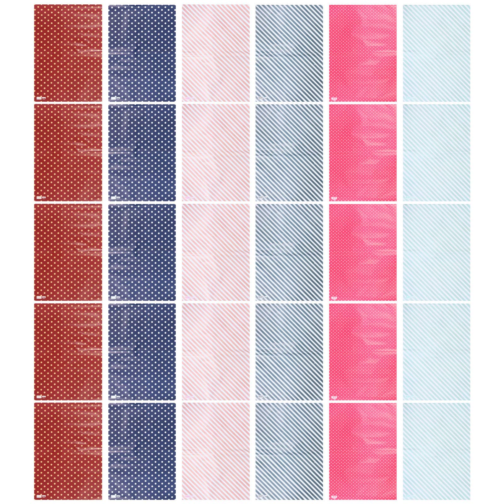 Premium YARDWE Plaid Wrapping Paper Set - 30 Sheets Christmas Birthday Gift Wrap with Polka Dot & Striped Patterns (Blue) - Perfect for Holiday Presents, Baby Showers & Wedding Gifts