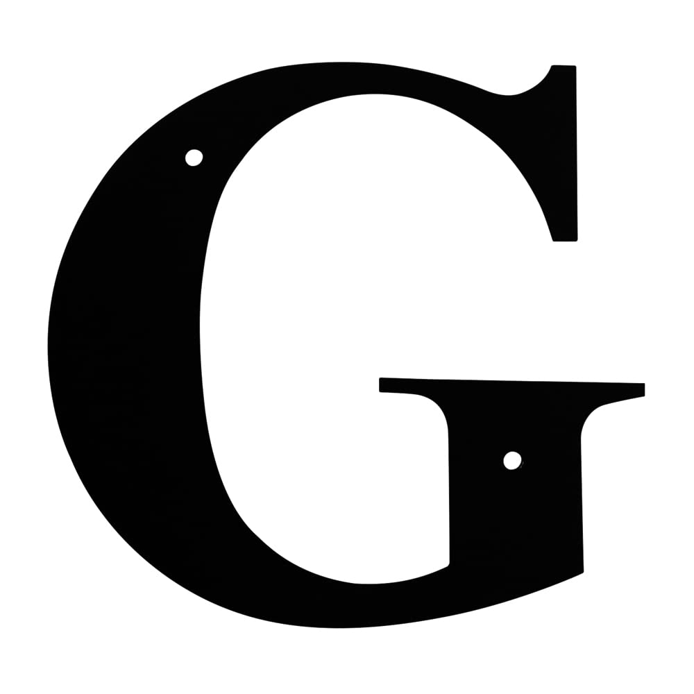 Vintage Wrought Iron House Letter G - Small Decorative Metal Initial for Home & Garden Decor | Perfect for Mailboxes, Doors, and Wall Art