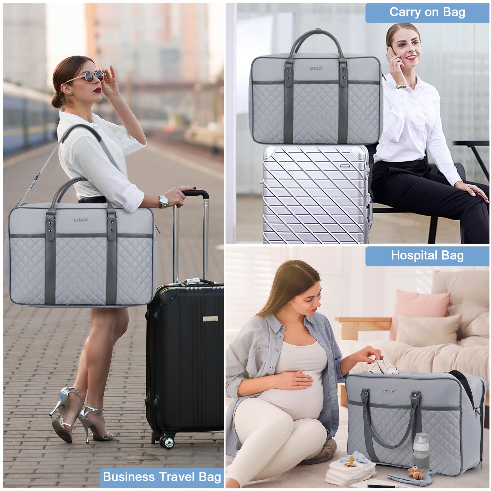 Men's & Women's Travel Duffle Bag - Waterproof Weekender Overnight Bag with 17.3
