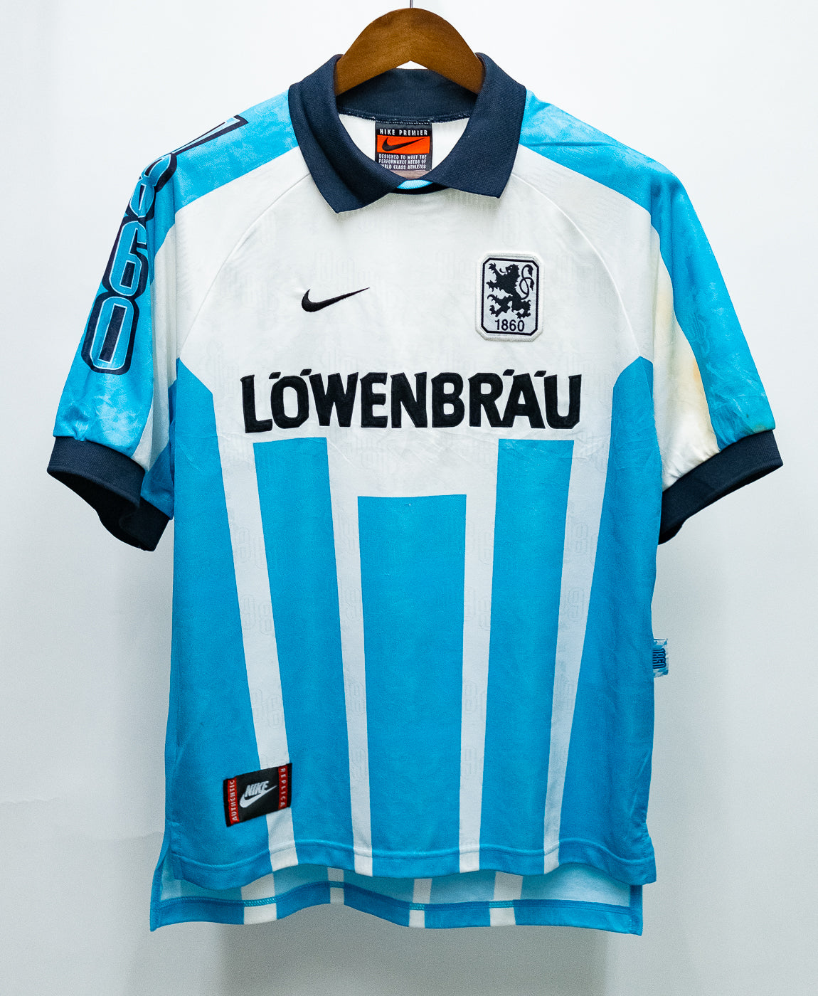 1860 Munich 1996-97 Vintage Football Jersey - Authentic Home Kit Replica (Men's Medium) - Perfect for Soccer Fans, Collectors & Retro Sports Fashion