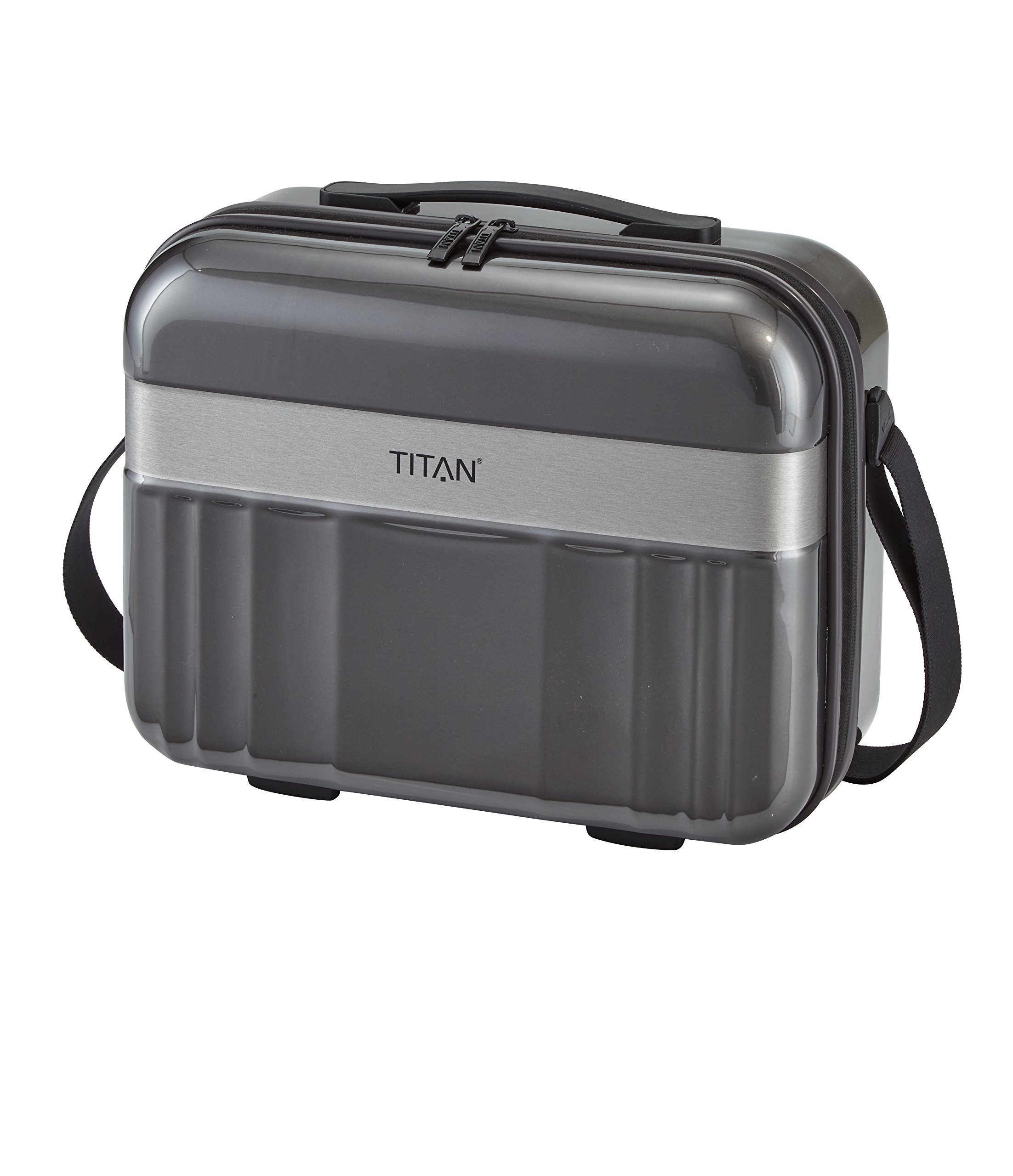 TITAN Women's Carry-On Luggage 38cm - Lightweight Durable Anthracite Gray Suitcase for Travel, Business & Weekend Getaways