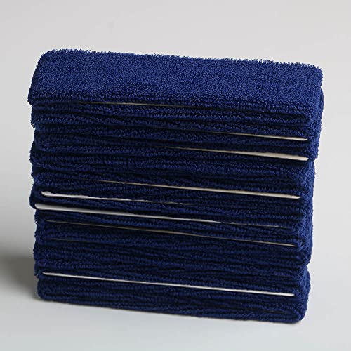 12pcs x dark blue cotton sweatband headbands