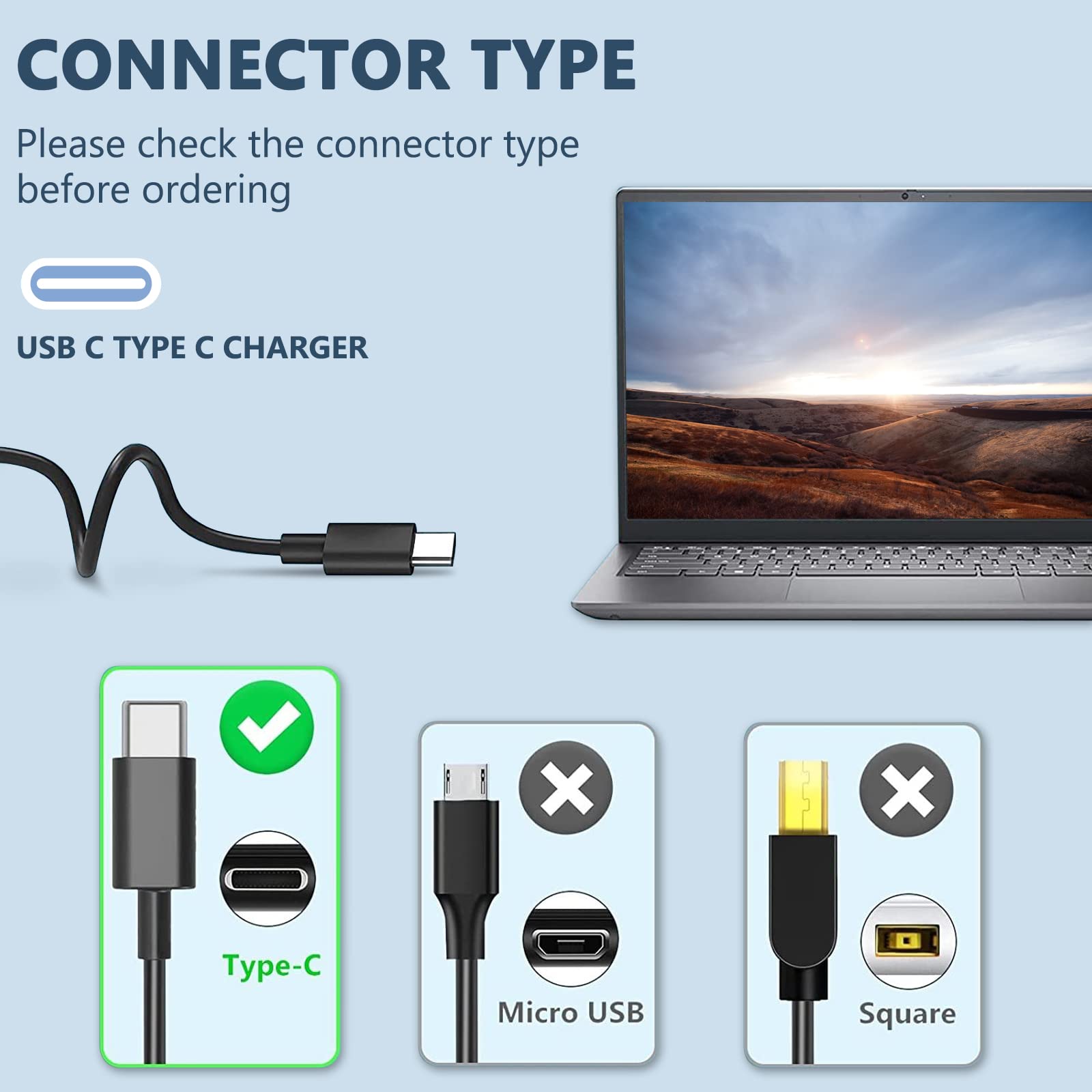 100W USB-C Fast Charger Wall Adapter - Universal PD Charger for MacBook Pro/Air 16/15/14/13 Inch, iPad Pro, HP, Dell, Lenovo, Asus & All USB-C Devices - Perfect for Travel, Office & Home Charging