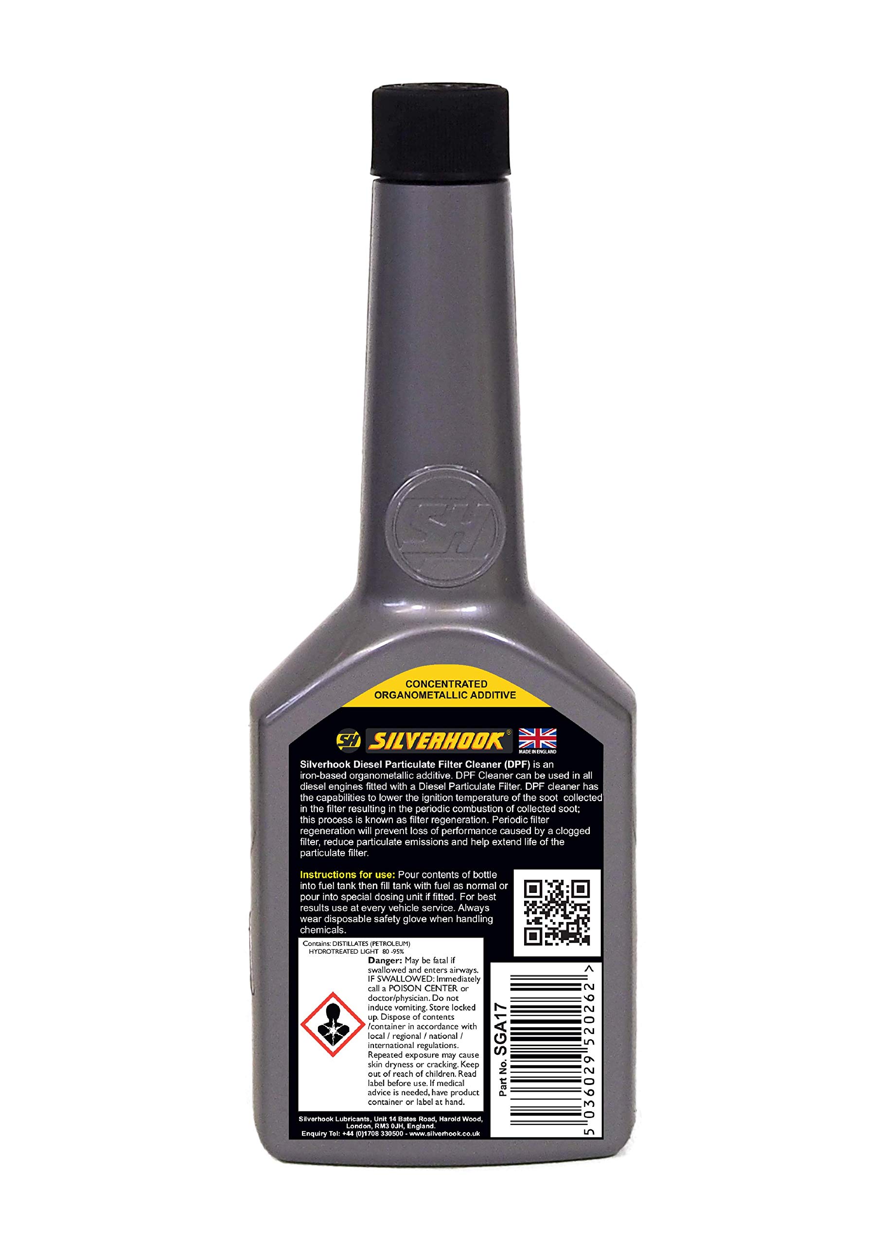 Silverhook Diesel Treatment DPF Cleaner - Premium Engine Cleaner for Diesel Vehicles (Made in England) - Reduces Emissions & Improves Fuel Efficiency for Trucks, SUVs & Heavy-Duty Engines