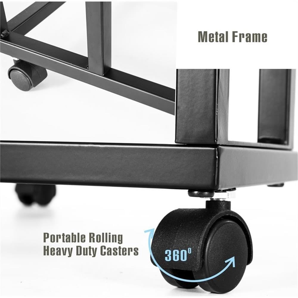 JJS Side End C Table with Magazine Holder - Slim Sofa & Couch Table for Small Spaces, Snack Table That Slides Under Furniture, Smoky Grey - Perfect for Living Room, Bedroom & Office Use